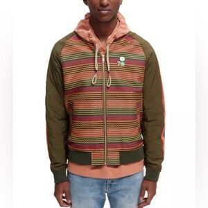 SCOTCH & SODA Mix & Match Quilted Bomber Jacket Multicolour Large
